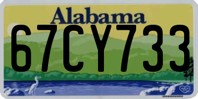 AL license plate 67CY733