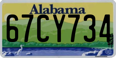 AL license plate 67CY734