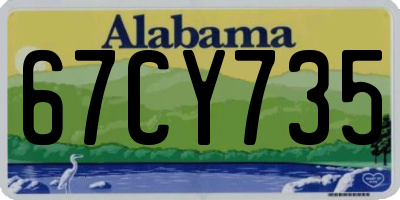 AL license plate 67CY735