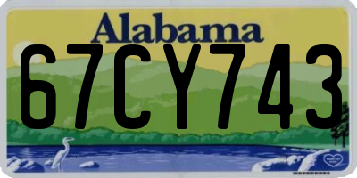 AL license plate 67CY743