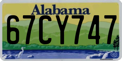 AL license plate 67CY747