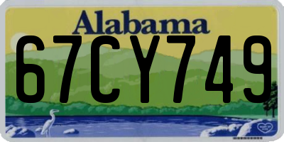 AL license plate 67CY749