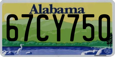 AL license plate 67CY750