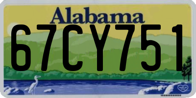 AL license plate 67CY751