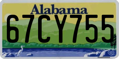AL license plate 67CY755