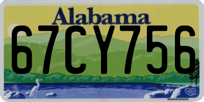 AL license plate 67CY756