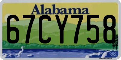 AL license plate 67CY758