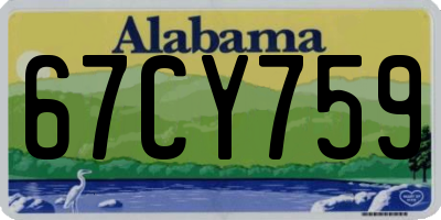 AL license plate 67CY759