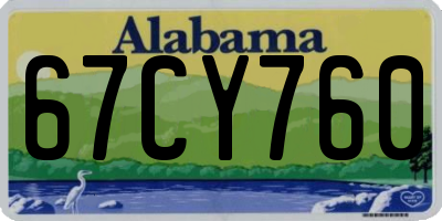 AL license plate 67CY760