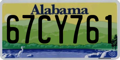 AL license plate 67CY761