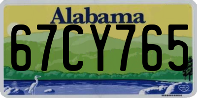 AL license plate 67CY765