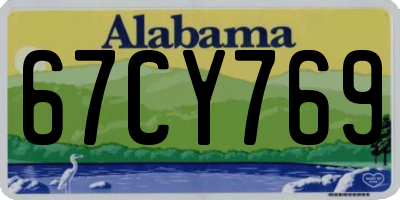 AL license plate 67CY769