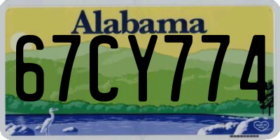 AL license plate 67CY774