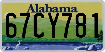 AL license plate 67CY781