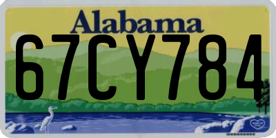 AL license plate 67CY784