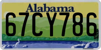 AL license plate 67CY786