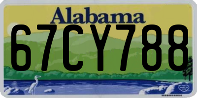 AL license plate 67CY788