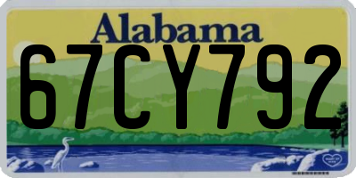 AL license plate 67CY792