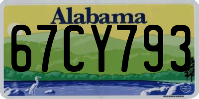 AL license plate 67CY793