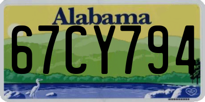 AL license plate 67CY794