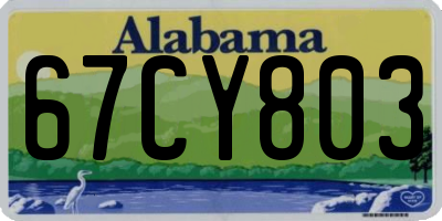 AL license plate 67CY803