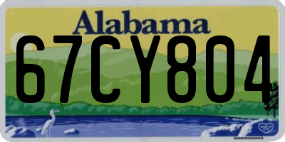 AL license plate 67CY804