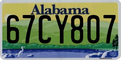 AL license plate 67CY807