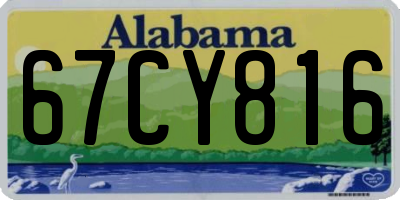 AL license plate 67CY816