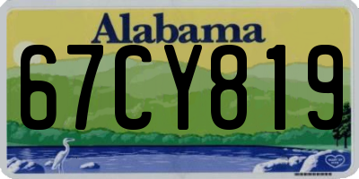 AL license plate 67CY819