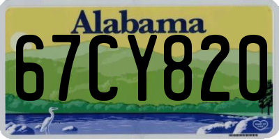 AL license plate 67CY820