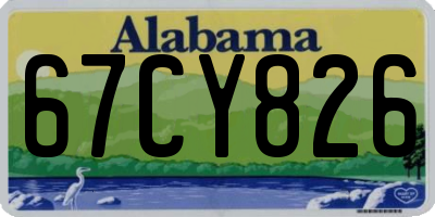 AL license plate 67CY826