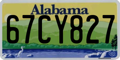 AL license plate 67CY827