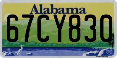 AL license plate 67CY830