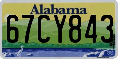 AL license plate 67CY843