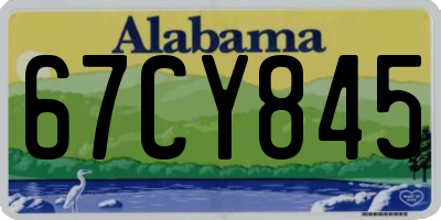 AL license plate 67CY845
