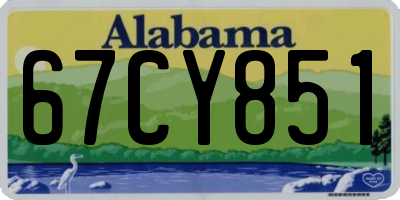 AL license plate 67CY851