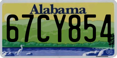 AL license plate 67CY854