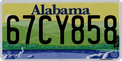AL license plate 67CY858