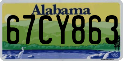 AL license plate 67CY863