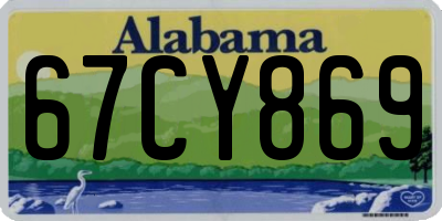 AL license plate 67CY869