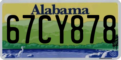 AL license plate 67CY878