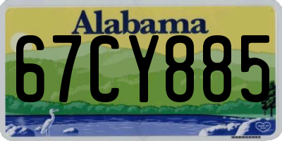 AL license plate 67CY885