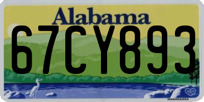 AL license plate 67CY893