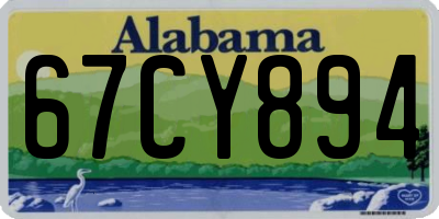AL license plate 67CY894