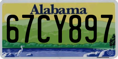 AL license plate 67CY897