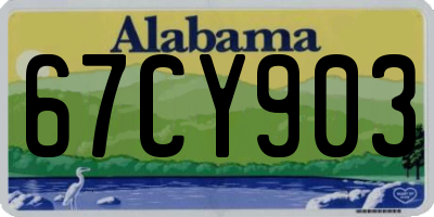 AL license plate 67CY903