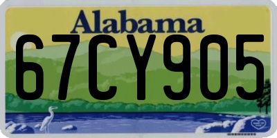 AL license plate 67CY905