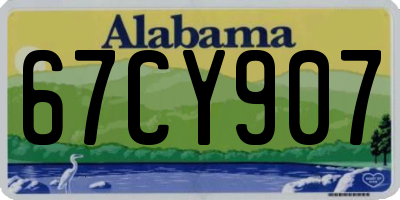 AL license plate 67CY907