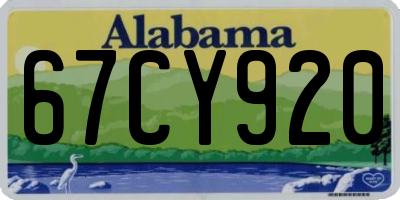 AL license plate 67CY920