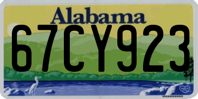 AL license plate 67CY923